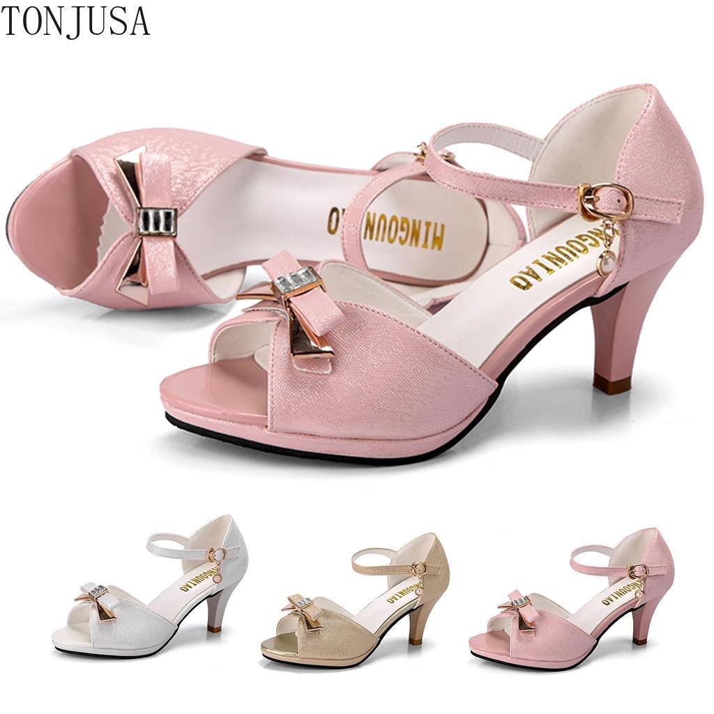 Women Ladies Summer Fashion Peep Toe Butterfly Knot Causal Single Shoes Sandals