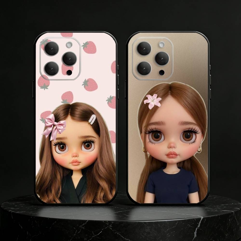 Модная кукла B-blythe Чехол для телефона Силиконовый черный Мягкий Для IPhone 17,16,15,14,13,12,11,SE,Plus Pro Max
