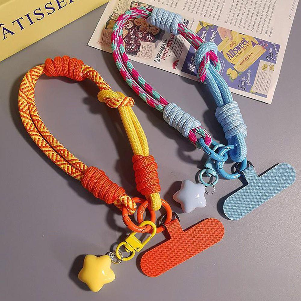 Ремешок на запястье, шнурок для телефона, регулируемый мобильный аксессуар, тканый ремешок для большого пальца для путешествий на открытом воздухе