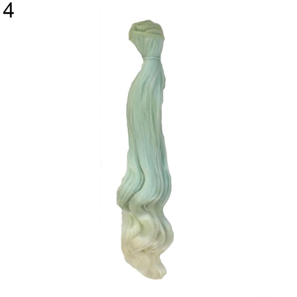 Smooth Natural Color Extension Long Curly Hair BJD SD Wigs Doll Accessories