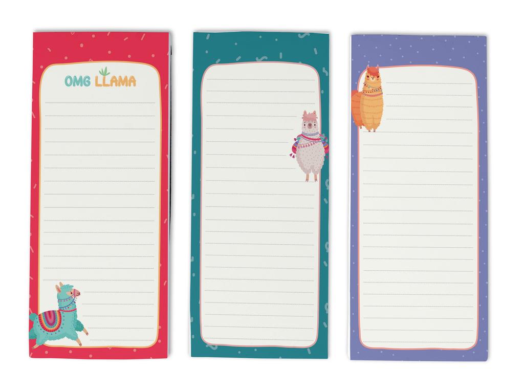 Inkdotpot Pack of 3 Magnetic Fridge To-Do List Notepads- Magnetic Memo Pads For Refrigerator- (50 Sheets