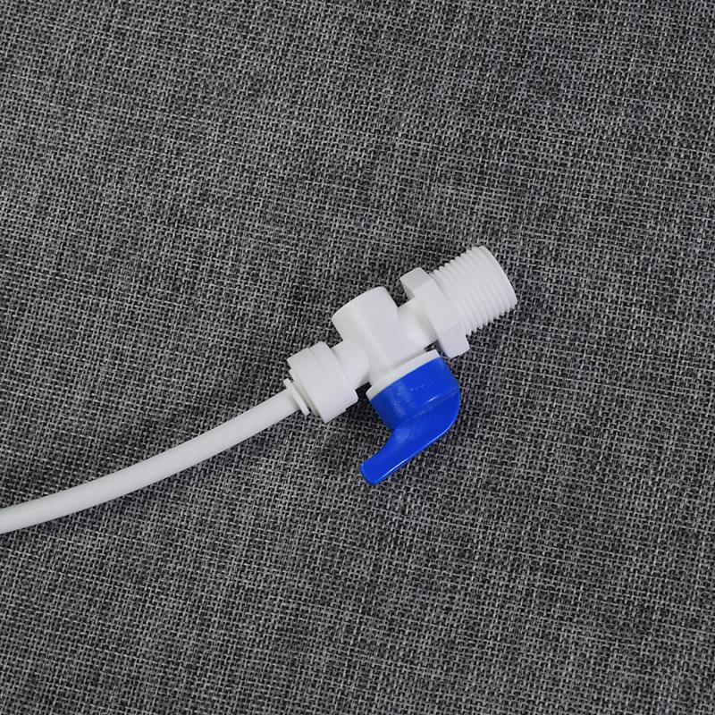 1/2" External Thread Ball Valve with 4-Turns for Water Purifiers, 1/2" to 1/4" Tube, Quick Connect PE Tube Valve.