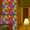 Colorful Window Film Privacy Static Cling Non Adhesive Film Stained Glass Vinyl Film Sun Blocking Window Sticker Decoration