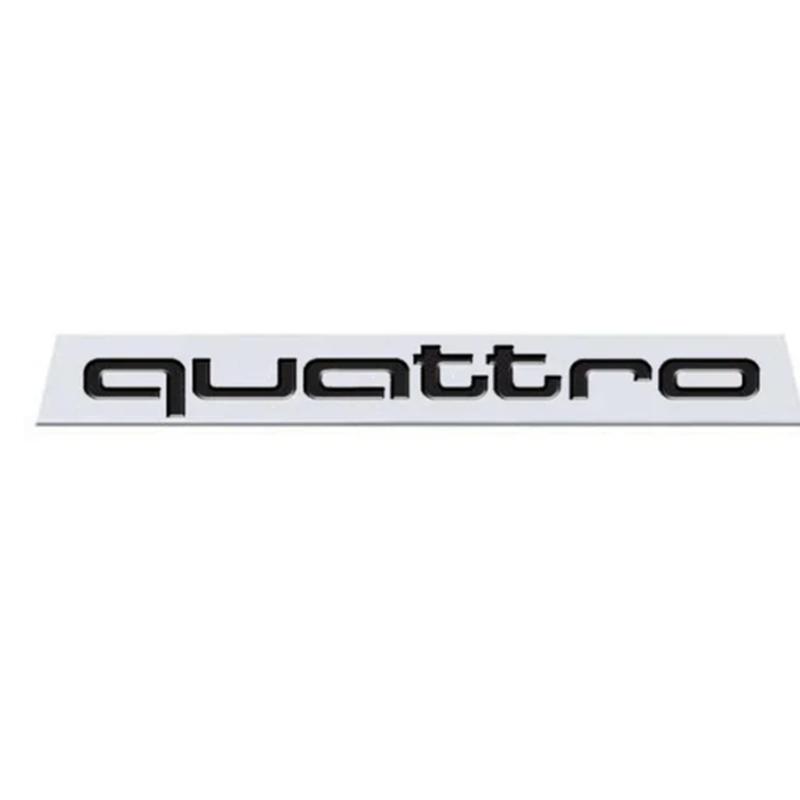 ABS Car Front Grille Emblem External Auto Body Sticker Auto QUATTRO Emblem Accessories for Q2 S A3 A4 B8 8P 8V A6 C7 A5 Q5 B7 AQ6