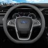 Диаметр 38 см, чехол на руль автомобиля, кожаные автоаксессуары для Ford Focus Kuga ecosport explorer C max ranger