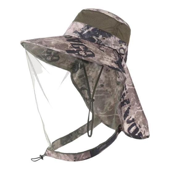 Mosquito Hat Sun with Neck Flap Net Bucket Hat for Outdoor