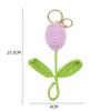 Sweet Cute Crochet Flowers Cartoon Weaved Keyrings Girl Women Knitted Keychain  Car Pendant