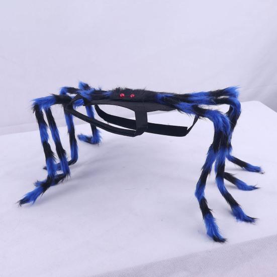 Pet Spider Costume Halloween Furry Giant Simulation Spider Apparel for Cats Small Medium Dogs Pet Halloween Party Cosplay Dress Up Accessory