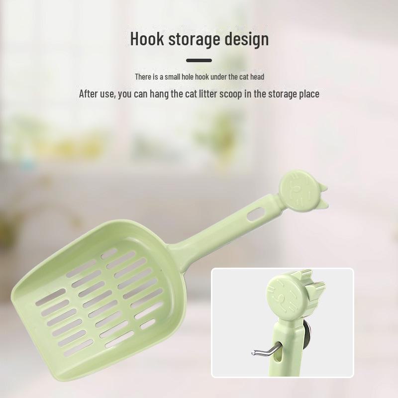 Совок для кошачьего туалета из тофу с тонкой длинной ручкой и маленькими отверстиями