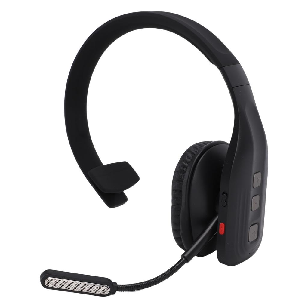 Bluetooth-гарнитура для водителя грузовика с микрофоном с ИИ-шумоподавлением, кнопкой отключения звука, одноухая беспроводная гарнитура для водителя грузовика, видео