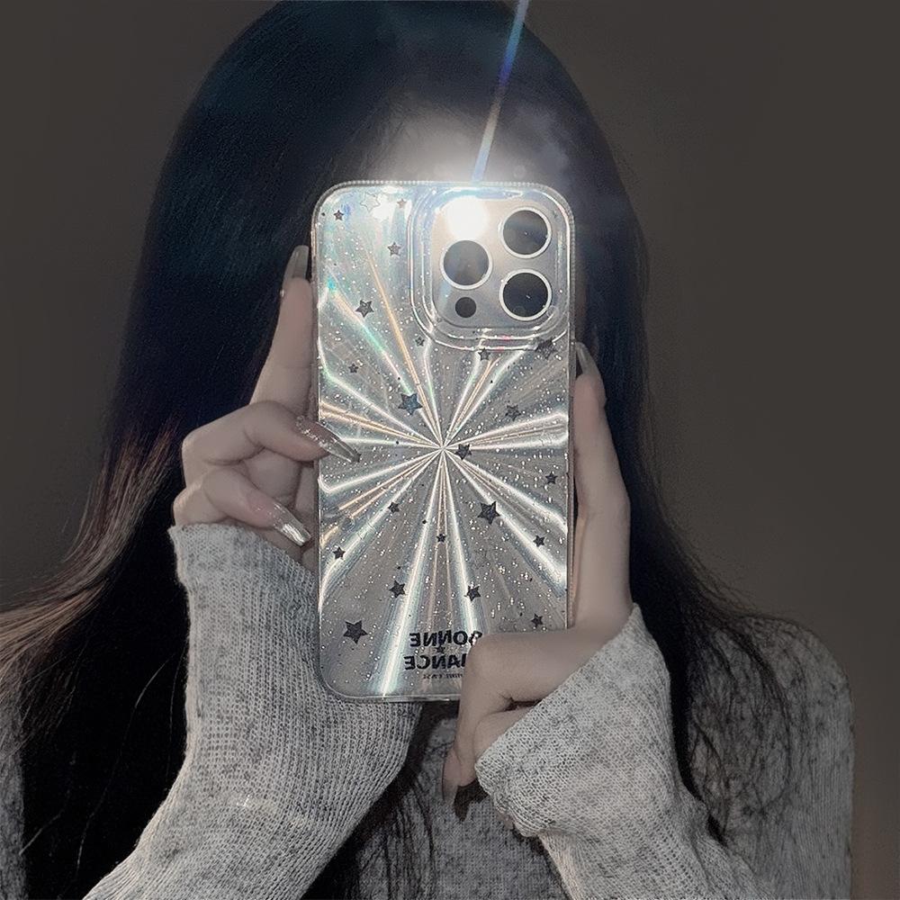 Aurora Ins Black Star Mobile Phone Case for Apple 15pro Max for IPhone13 Anti-fall 16 Sweet Cool 14 Hard