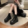Fashion Autumn New Retro Mary Jane Women's Shoes Japanese Thick-soled Heightened College Style Leather Shoes Women High Heels Loafers