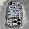 Blue Bow Pattern Soft Phone Case For IPhone 17 16 16e 14 13 12 Mini 11 15 Pro Max X 13Pro 17 Air Anti-drop Airbag Cover Funda
