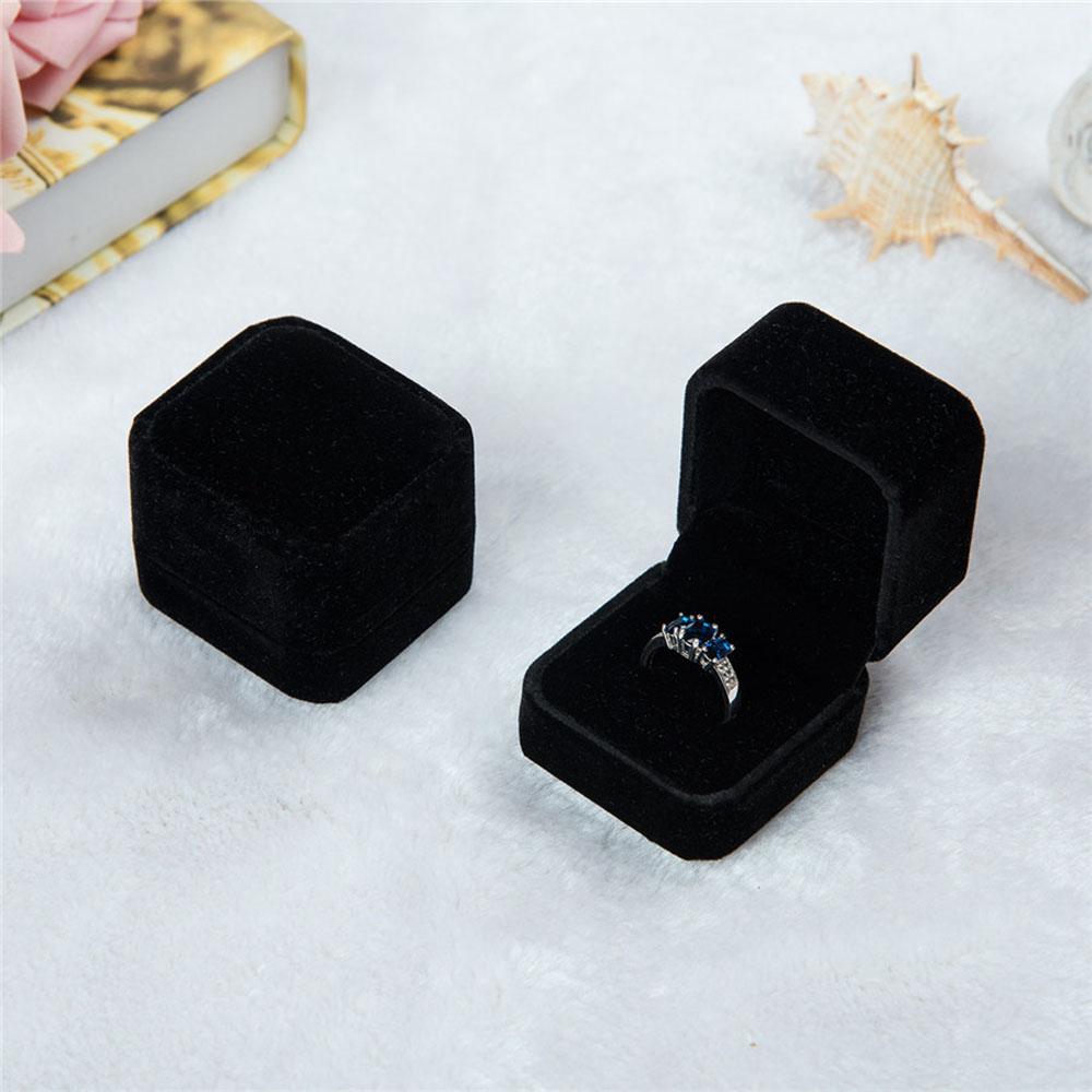 Velvet Ring Holder Earring Storage Jewelry Box Earring Display Case Box Storage Organizer Ring Box