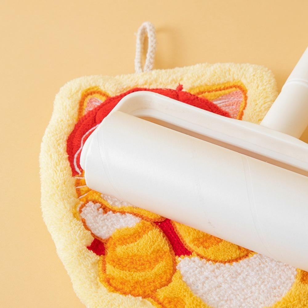 Soft Hand Towel Cute Cat Washcloth Durable Toilet Handkerchief  Kitchen