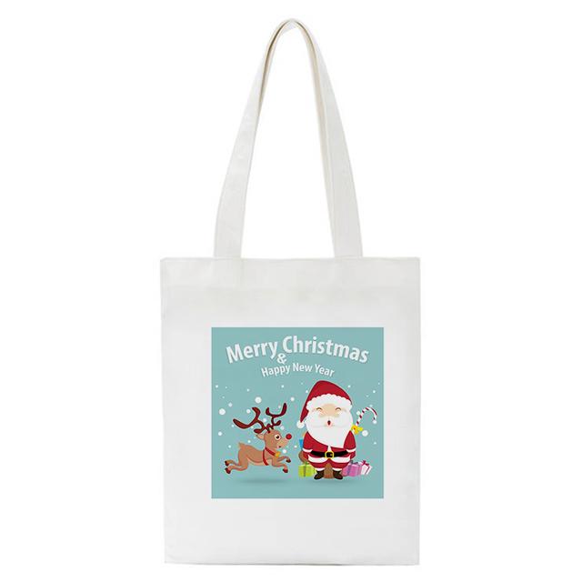 Christmas Gift Bag Shopper Bag Shopping Bag Vintage Canvas Bag Tote Bag Kawaii Shoulder Bag Handbag Cartoon Bolsa De Compras