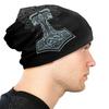 Thors Rage Viking Hammer Unisex Women Beanies Outdoor Ski Cap Double Layer Fabric Bonnet Hat