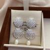 Stylish And Simple Pearl Fringed Stud Earrings Metal Shell Temperament Elegant Shell Earrings Popular Earrings