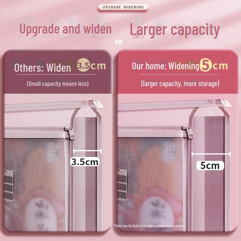 Утолщенная двухслойная сетчатая сумка для документов формата А4 с большой вместимостью