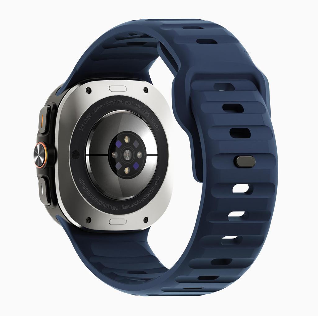 Совместимый силиконовый спортивный ремешок с обратной пряжкой для Samsung Galaxy Watch7 Ultra 47 мм