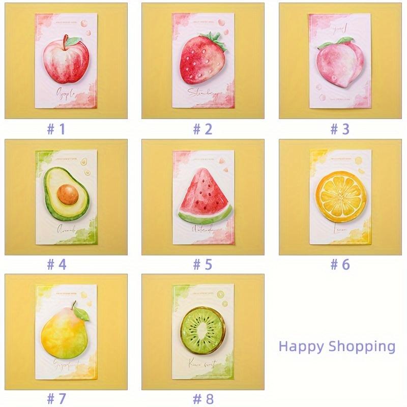 Single-Pack Japanese Cartoon-Style Realistic Fruit Series Sticky Notes, Planning Notepaper