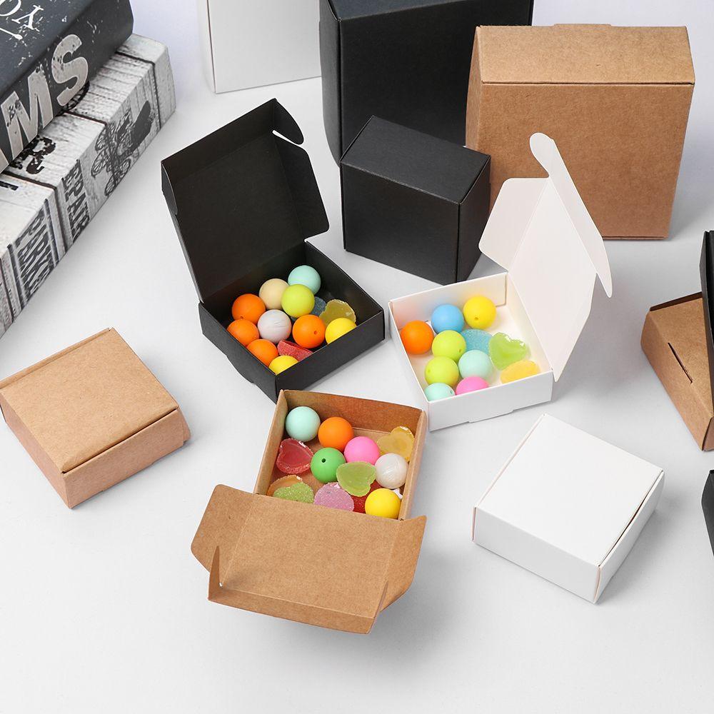 10pcs 9sizes Wedding Event Handmade Jewelry Candy Storage Cardboard Package Wrapping Kraft Paper Box