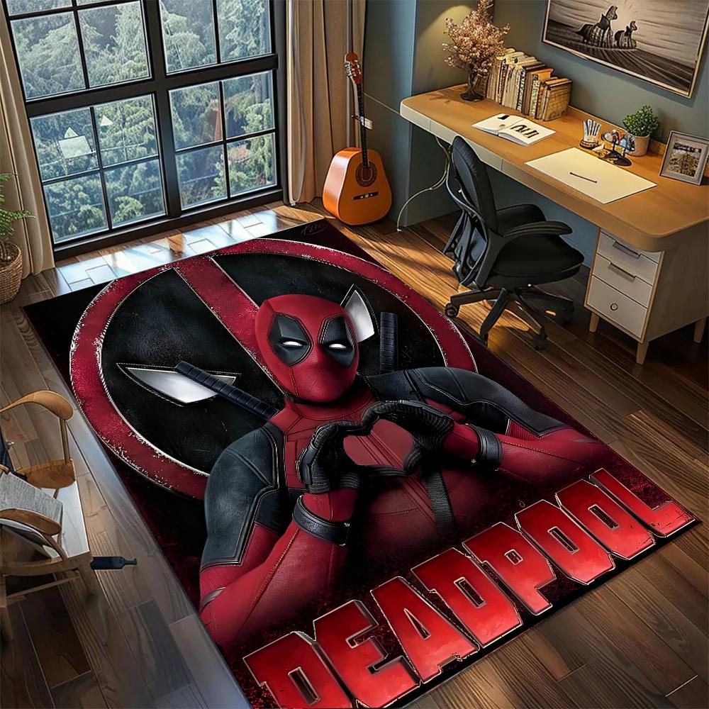 Deadpool: Fun Collectibles Rug Carpet Large Area Rug Non Slip Washable Floor Mat Gamer Room Bedroom Home Decor