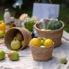 3 шт. Плетеные корзины для цветов из ротанга и соломы S/M/L Кашпо для сада, террасы, балкона Декор для дома