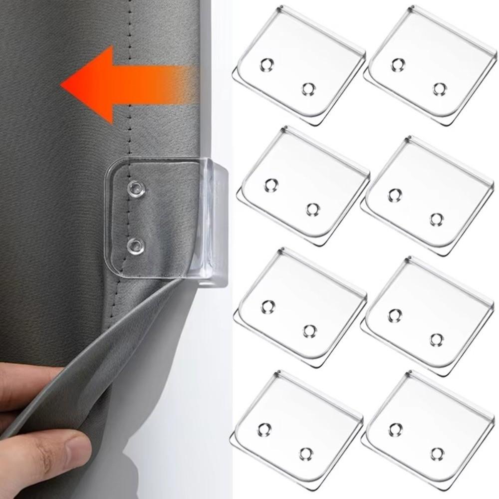 2/4/6/8Pcs Transparent Curtain Closure Clip Windproof Curtain Fixing Buckle  Toilet Curtain