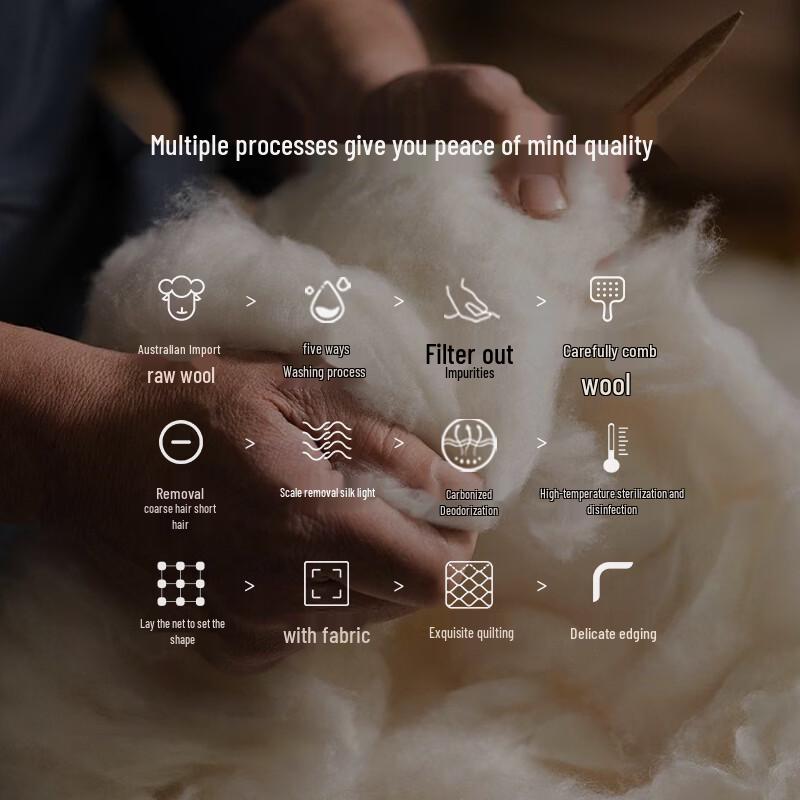LUOLAI Australian 100% Wool Anti-Mite Winter Duvet
