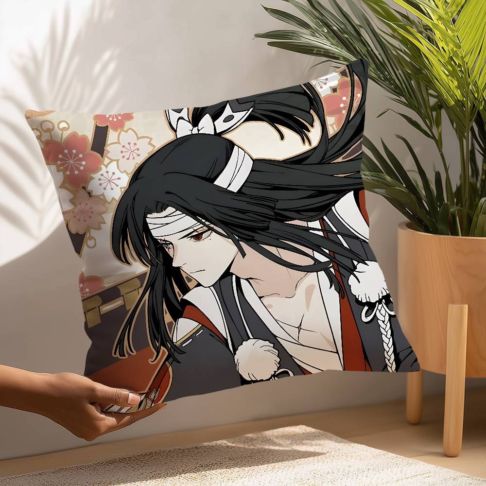 Горячая игра Onmyoji Наволочка Плюшевая ткань Мягкая наволочка Двусторонняя печать Наволочка для подушки Бытовые подарки