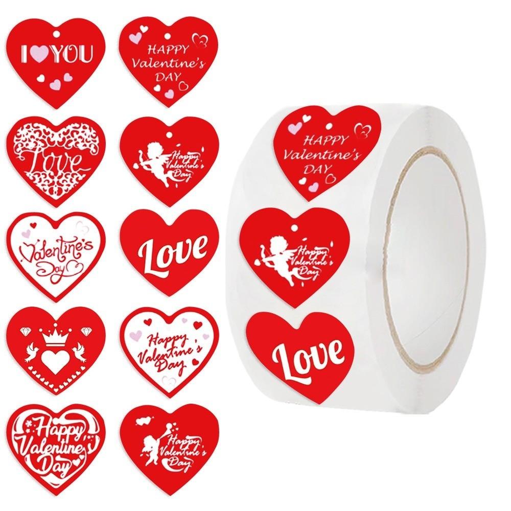1000Pcs Heart Shaped Love Heart Stickers Paper 2.5cm Decorative Sticker Self Adhesive Cute Gift Sealing Happy Valentine's Day