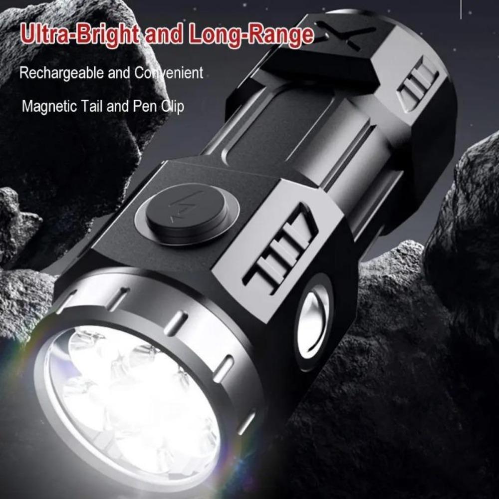 Led Mini Flashlight Ultra Powerful Led Torch 8 Core LED Mini Flashlight 10000 High Power Led Flashlight Magnetic Portable