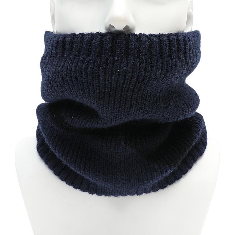 Мужской модный зимний шерстяной трикотажный шарф для шеи