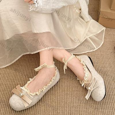 Женские балетки с мелким вырезом, одинарные туфли, весна-осень 2025, новые, с острым носком, лоферы, туфли для платья, мягкая подошва, туфли Мэри Джейн