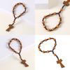 Classical Religious Rosary 8mm Wooden Beads with Cross for Daily Wear or Gift for Spiritual Comfort Religious Favors