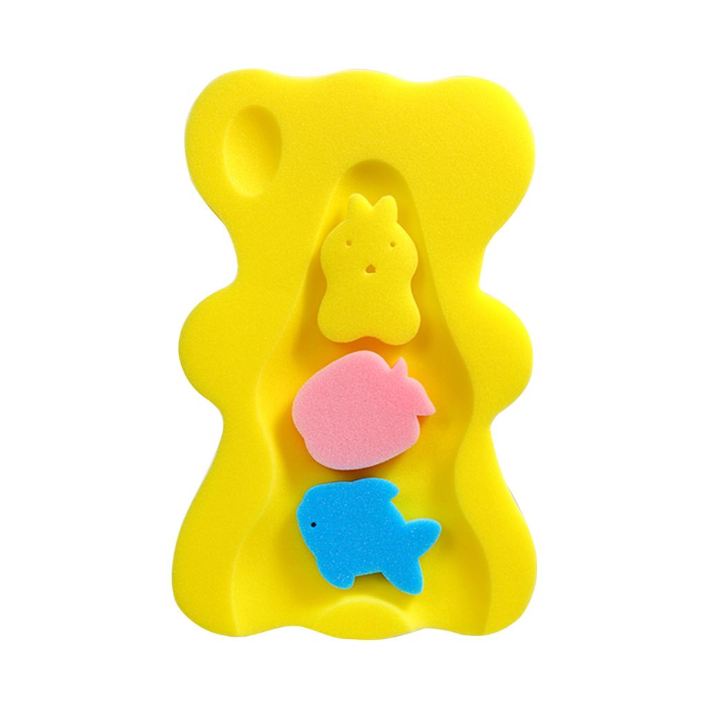 Детский коврик-губка для купания, утолщенный коврик для душа для новорожденных, сетчатый коврик для ванны для комфортного купания