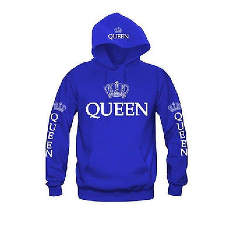 Stylish Cotton Hooded Sweatshirt For Couples Printed Long Sleeve Pullover For Fall