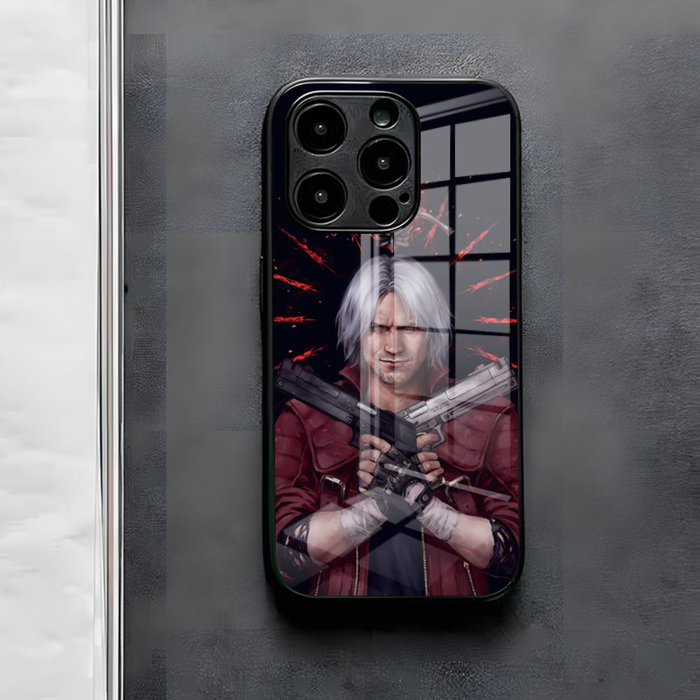 Игровой чехол для телефона D-Devil May Cry DMC для IPhone 17 Air 16 E Pro Max 15 14 13 Mini 12 Pro 11 Max Plus Черная стеклянная крышка