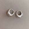 Elegant Circle Earrings 925 Silver Needle Silver Ear Buckles Brilliant Golden Round Earrings  Girls