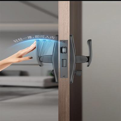 Новый дверной замок Push для спальни, бесшумный дверной замок для дома, универсальный замок для деревянной дверной ручки спереди и сзади