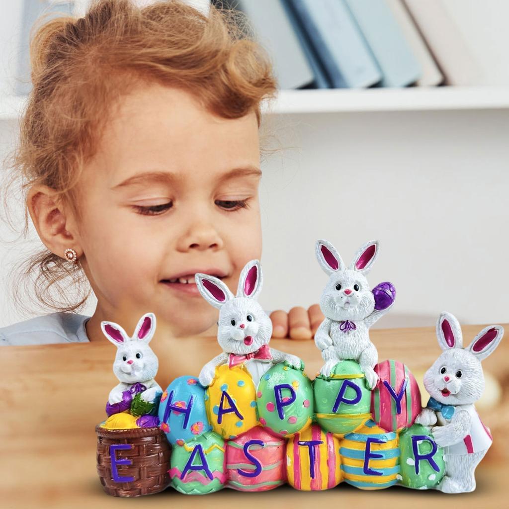 Милые полимерные украшения, Изысканные праздничные украшения для дома, Очаровательные настольные украшения в виде яиц с животными