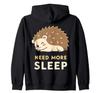 Нужно больше сна Милая тематическая толстовка на молнии с ежиком для пижамы