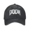 Doom Eternal Mkeau1hfryc-2 Men Women Baseball Caps Denim Caps Hat Classic Outdoor All Seasons Travel Adjustable Fit Snapback Hat
