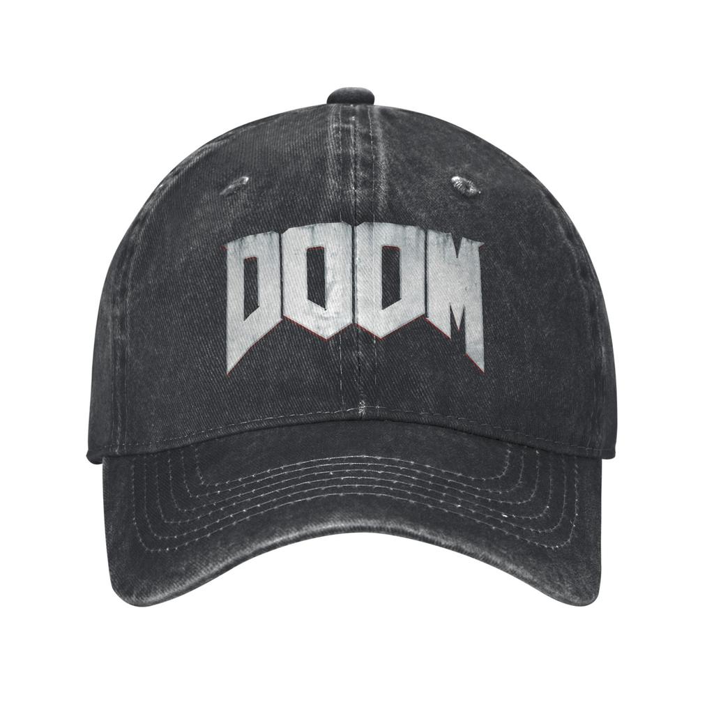 Doom Eternal Mkeau1hfryc-2 Men Women Baseball Caps Denim Caps Hat Classic Outdoor All Seasons Travel Adjustable Fit Snapback Hat