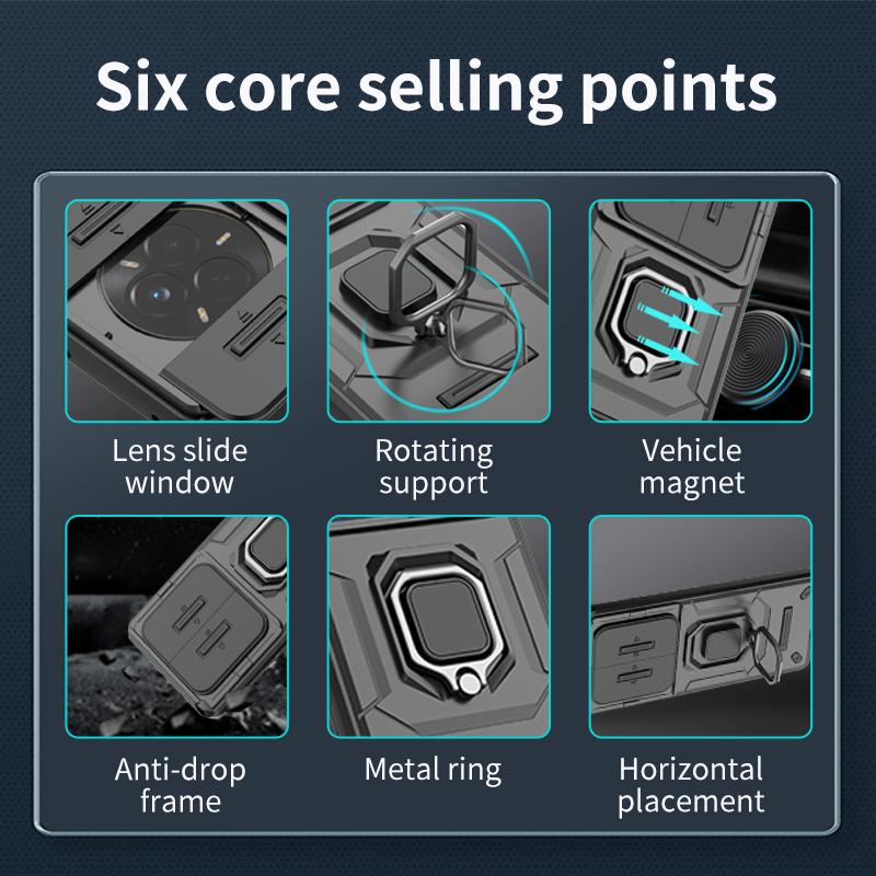 Armor Shockproof Case For Realme 14 Pro+ 5G Realme 13 Pro Plus Protective Cover Ring Magnetic Stand Holder Coque Fundas Capa