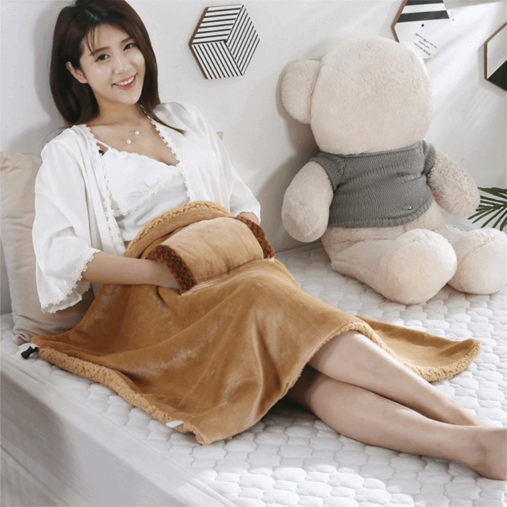 with Hand Warmer Pocket Electric Blanket USB Charging Winter Warming Blanket Knee Blanket  Office
