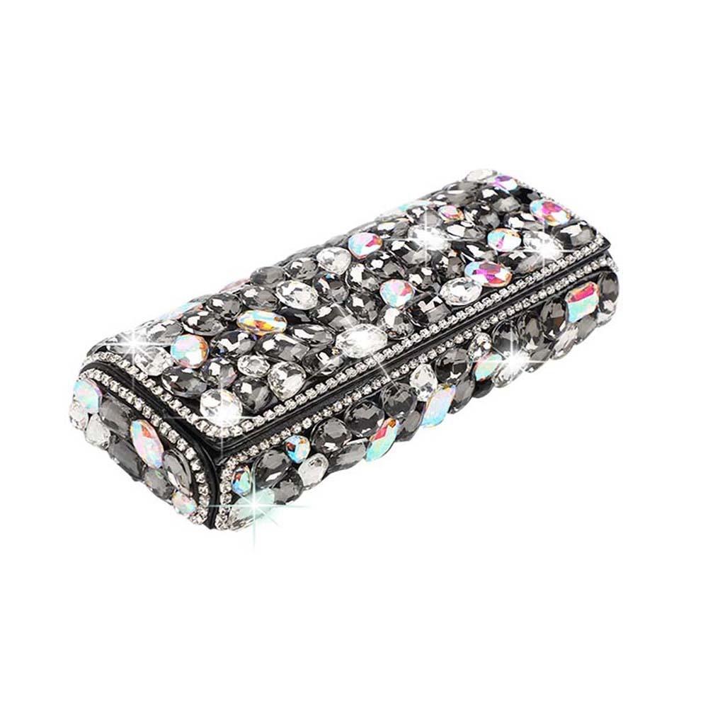 Блестящий Футляр для Очков со Стразами Кожаный Защитный Чехол для Солнцезащитных Очков для Подарков