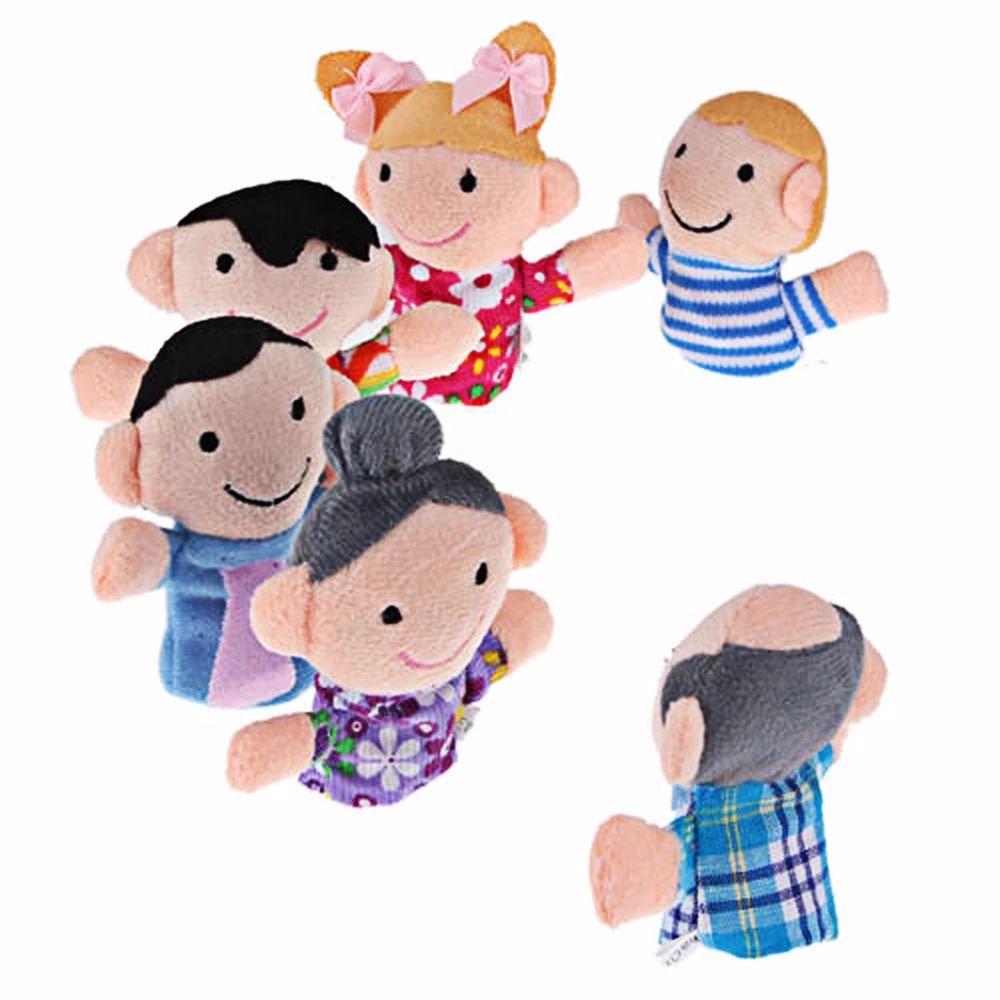 Doll Cloth Doll Toys Kids Gifts Plush Toys Hand Puppet Family Finger Puppets Set Finger Doll
