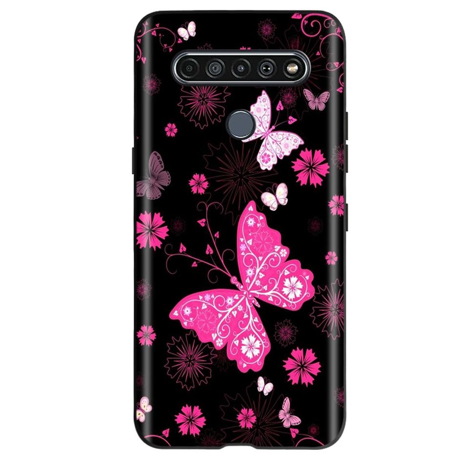 Чехол для LG K61 2020 Милый Кот Бабочка Мягкий Силиконовый Ударопрочный Чехол для Телефона Для LG K61 K 61 Fundas Case LGK61 Coque 6.53'' Shell